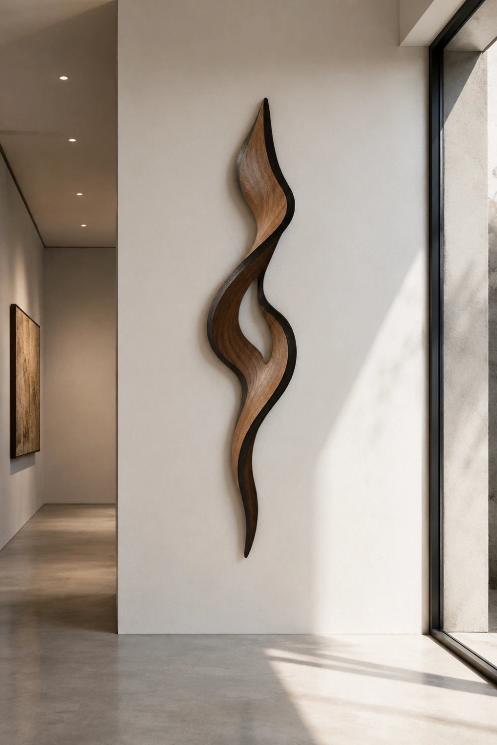3D Wood Wave Wall Sculpture | Organic Modern Wall Decor