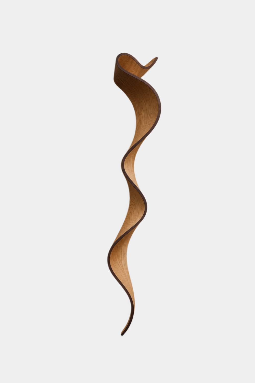 Cascading Wood Wall Sculpture | Spiral Ribbon Wall Hanging | Organic Modern Stream