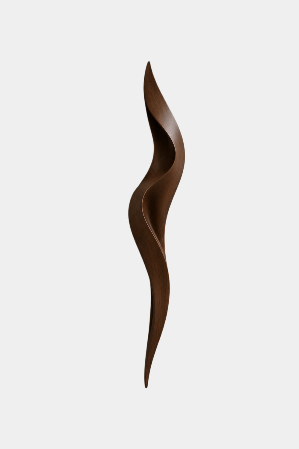 Seamless Wood Relief Sculpture | Minimalist Flowing Wall Art | Organic Contour Plaque