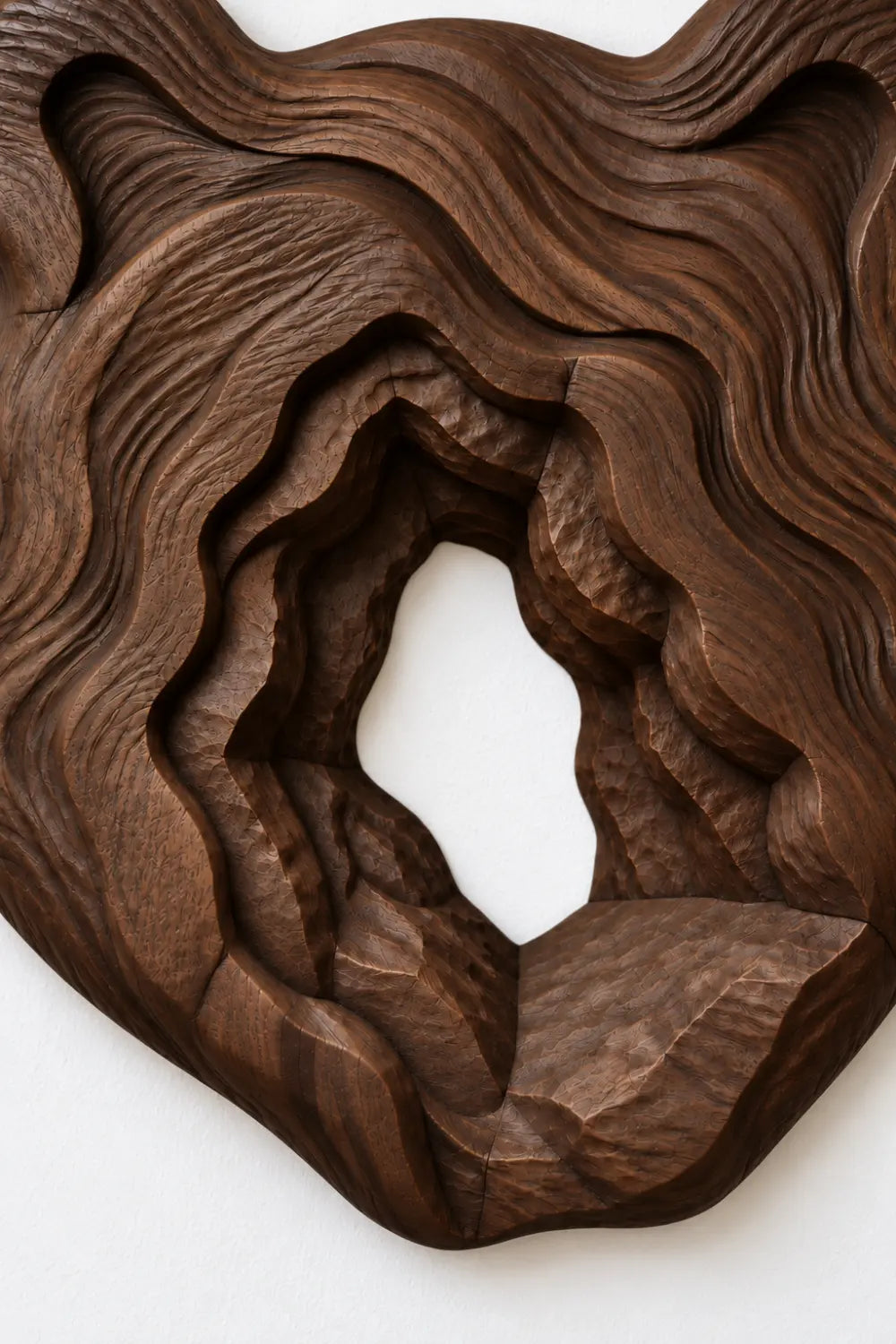 Carved Wooden Bear Head Wall Sculpture | Rustic Layered Wildlife Relief Decor