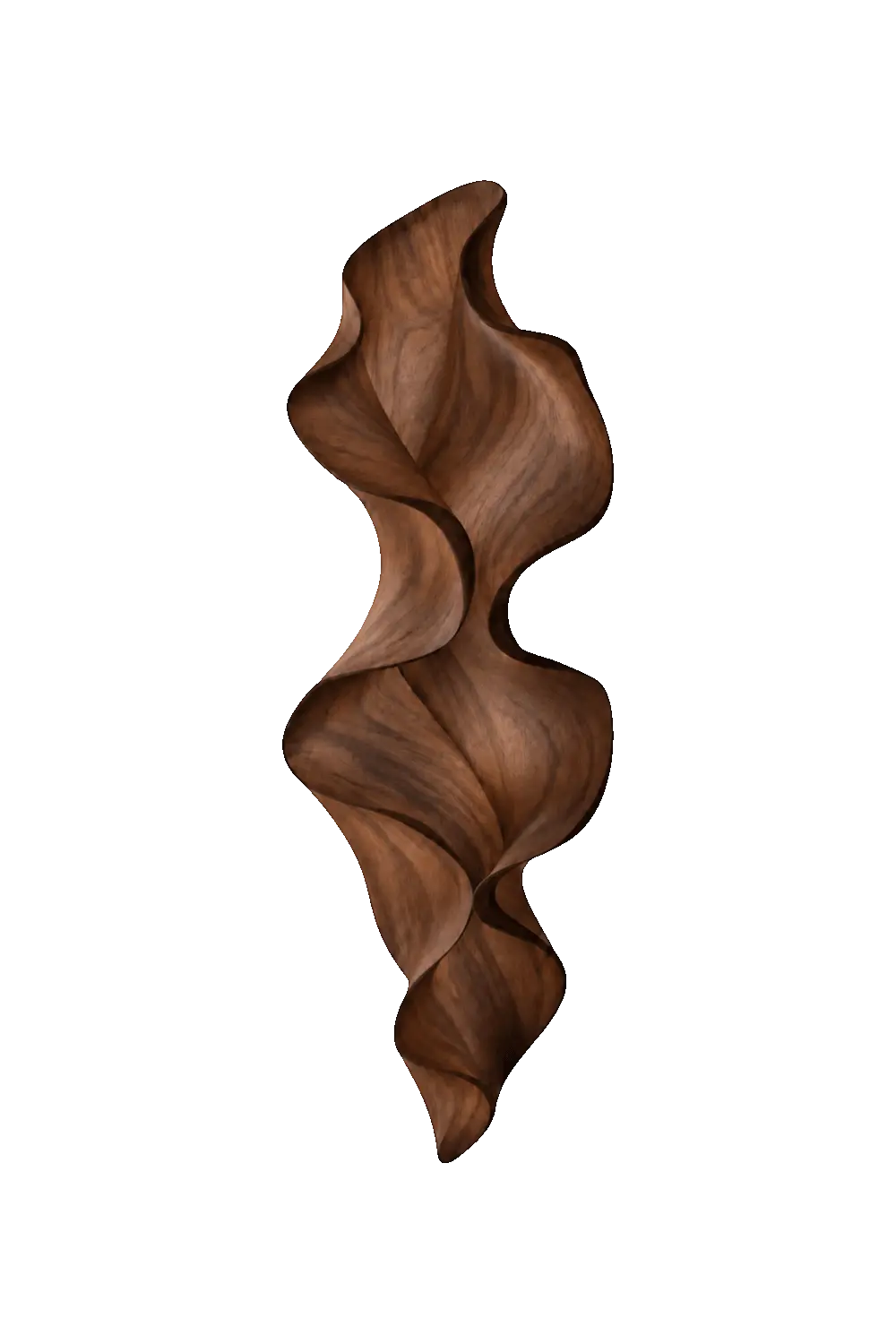 Abstract Fluted Wooden Wall Relief Sculpture | Undulating Vertical Wave Art Decor