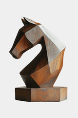 Wooden Horse Statue Wood Horse Sculpture Horse Wood Carving Wooden Horse Head Sculpture Carved Wood Horse Sculptures