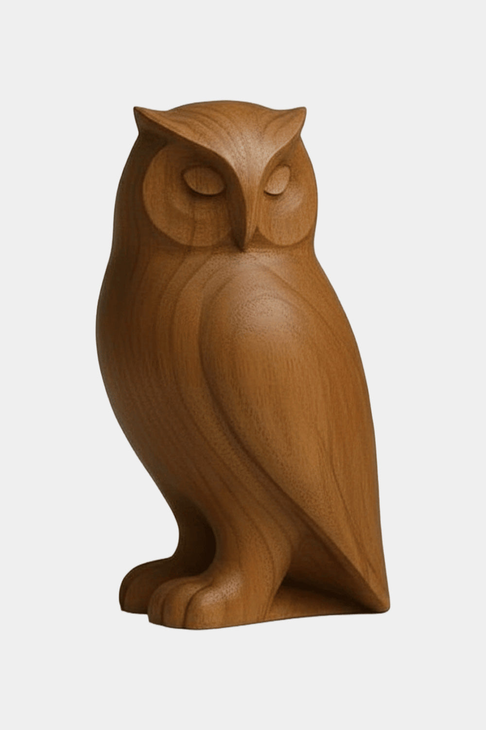 Handcrafted Wooden Owl Sculpture Rustic Home Decor Unique Handmade Art