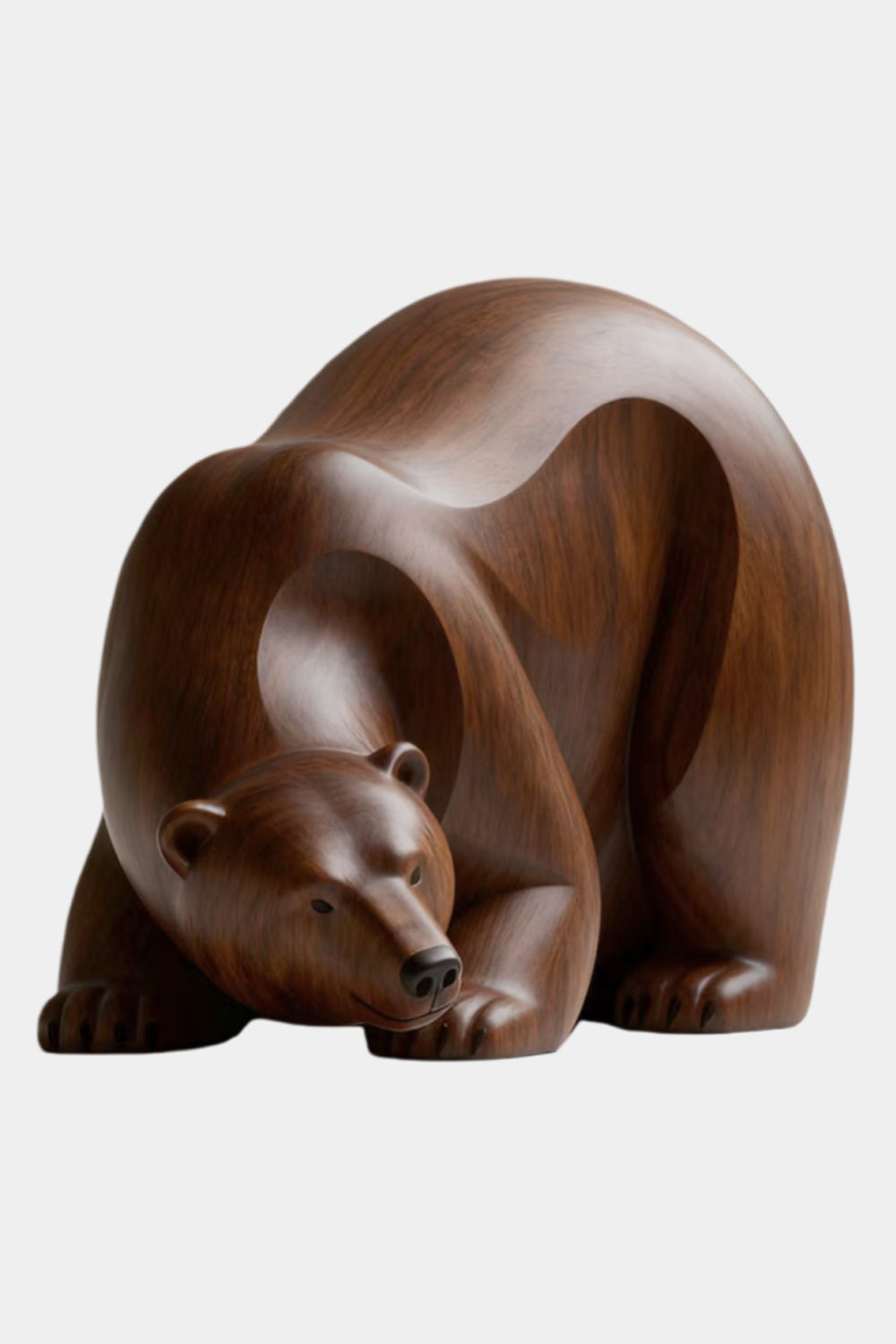 Handcrafted Abstract Wood Bear | Organic Modern Table Decor Nature Lover Gift