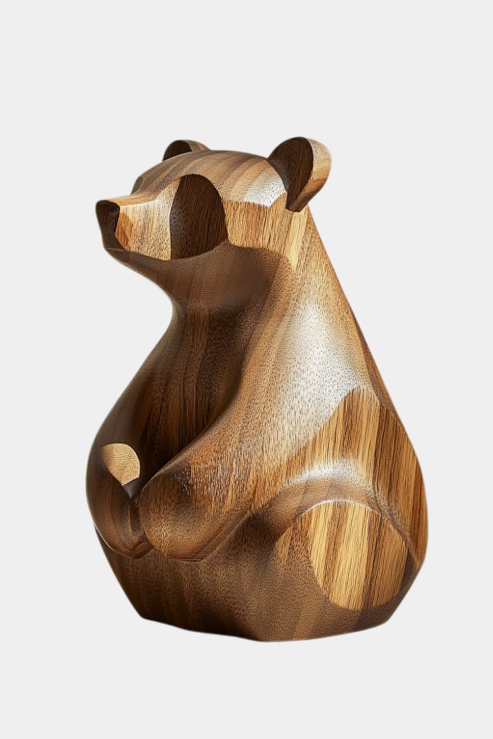 Modern Wood Bear Sculpture | Rustic Cabin Lodge Decor | Unique Forest Gift