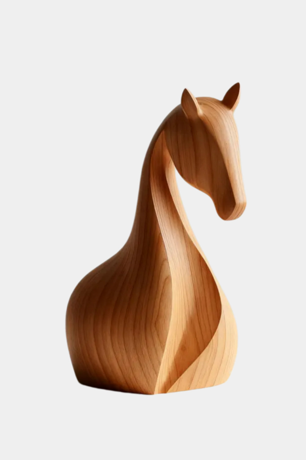 Artisan Carved Wood Horse Art Sculpture | Unique Equestrian Gift