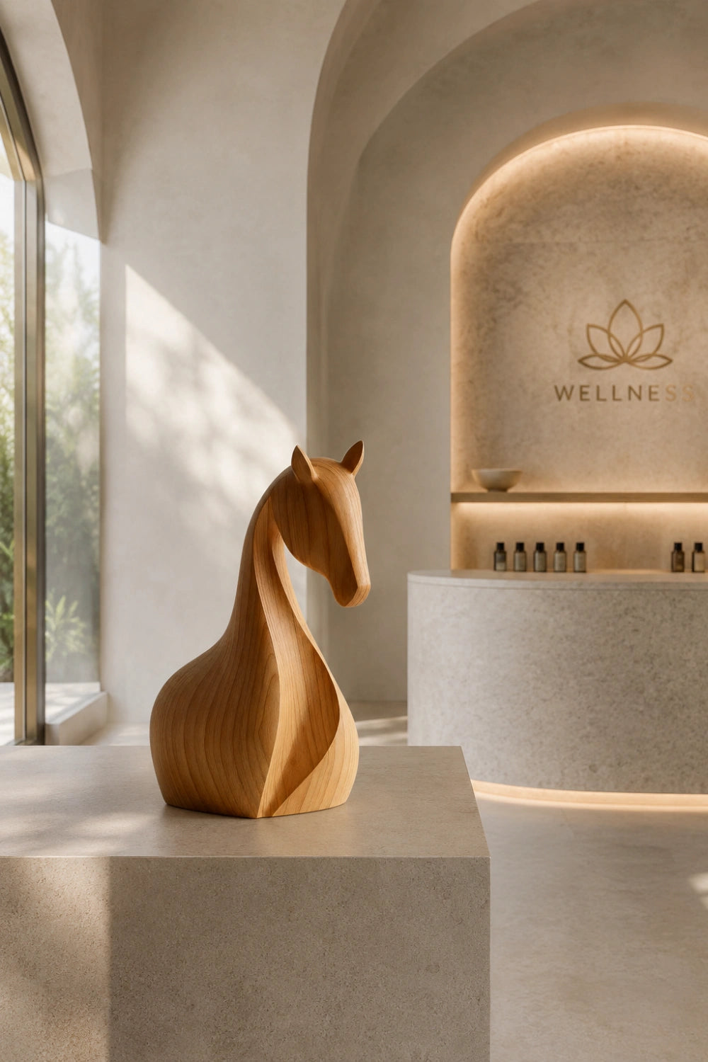Artisan Carved Wood Horse Art Sculpture | Unique Equestrian Gift