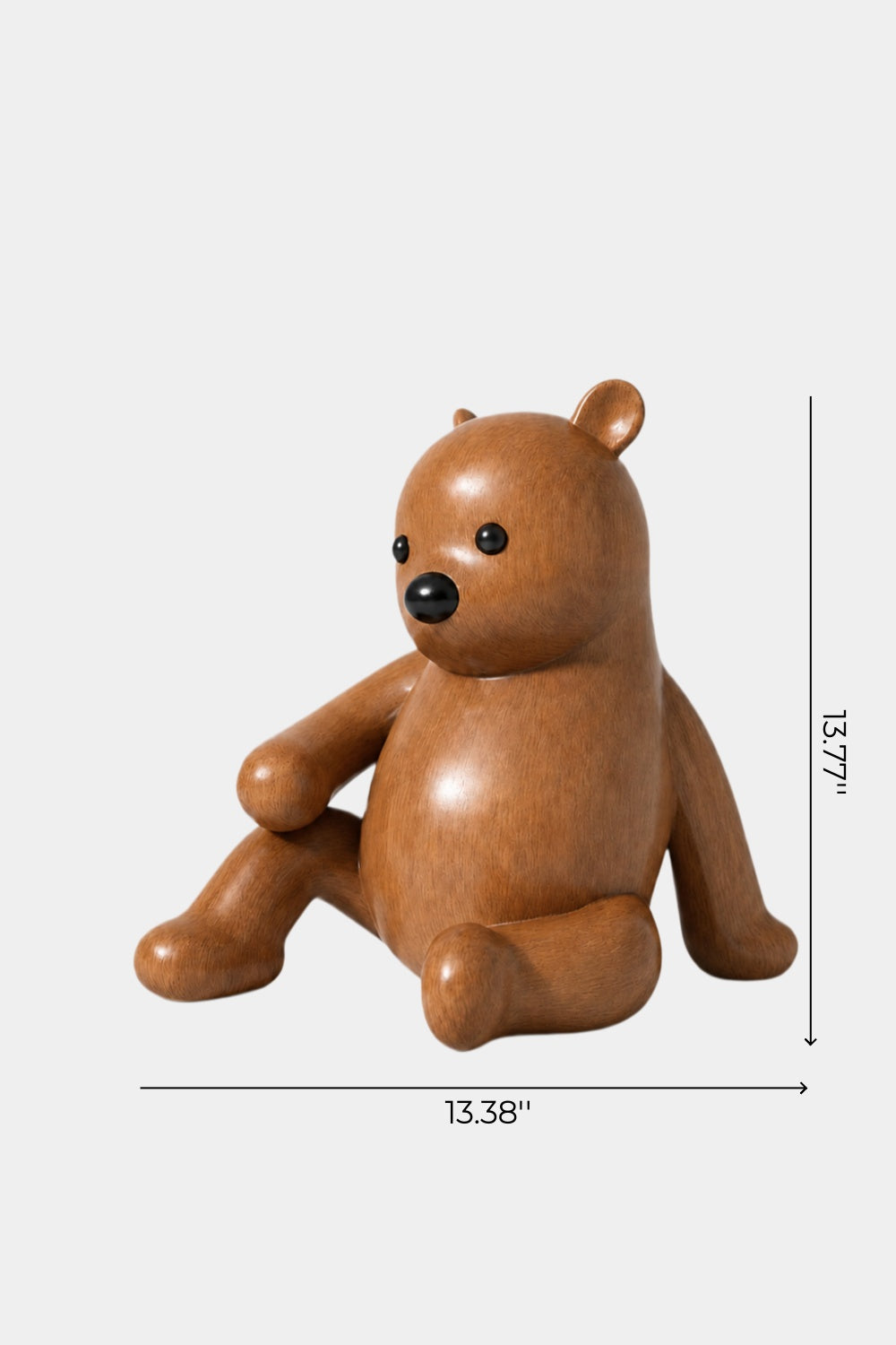Cute Wooden Teddy Bear Figurine | Nursery Decoration Gift