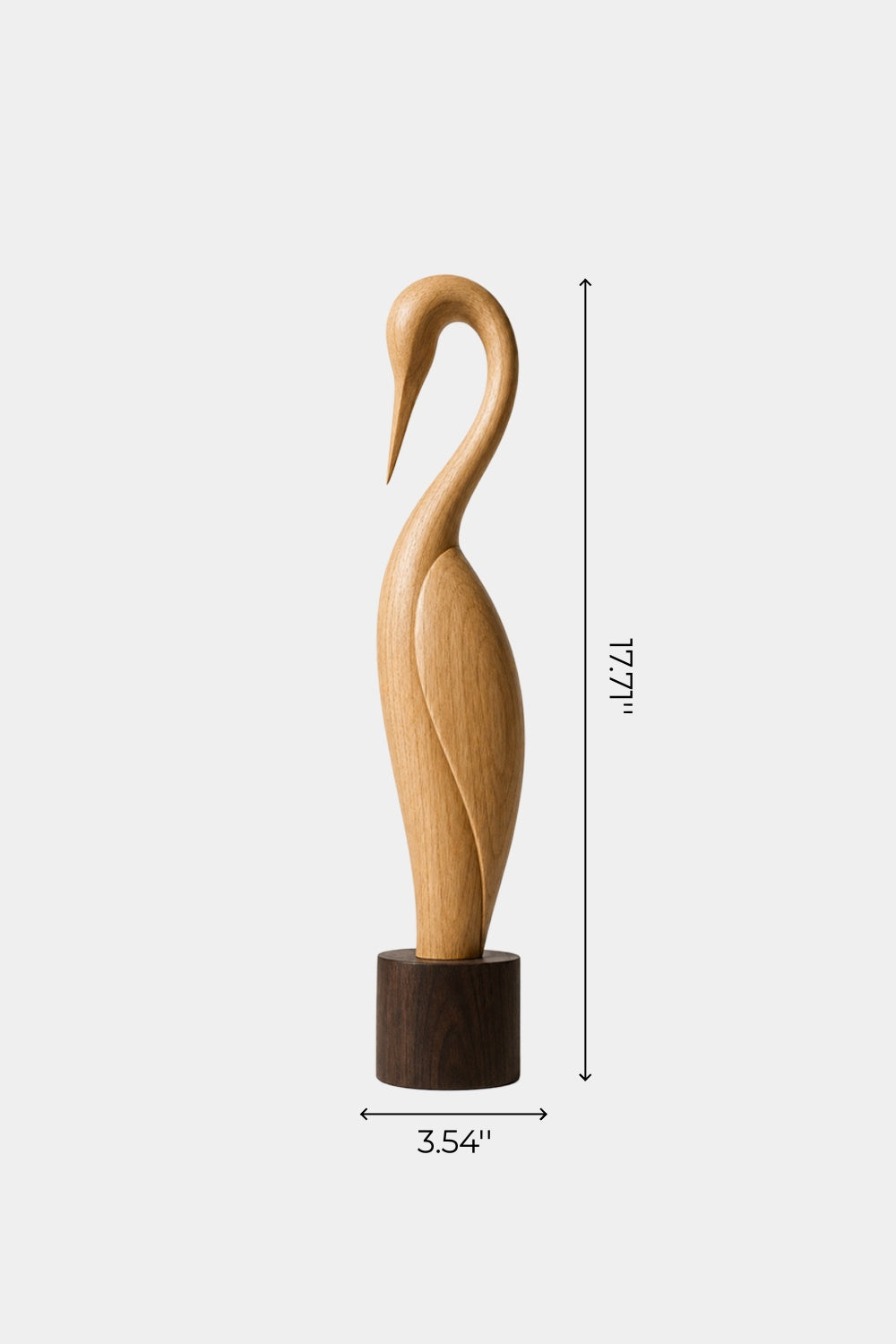 Tall Wooden Bird Sculpture | Carved Avian Art Statue