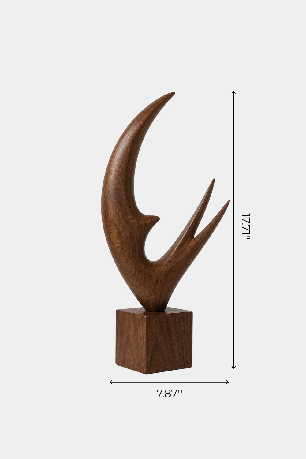 Abstract Wood Soaring Bird Sculpture | Flying Swallow Statue | Minimalist Desk Art Gift