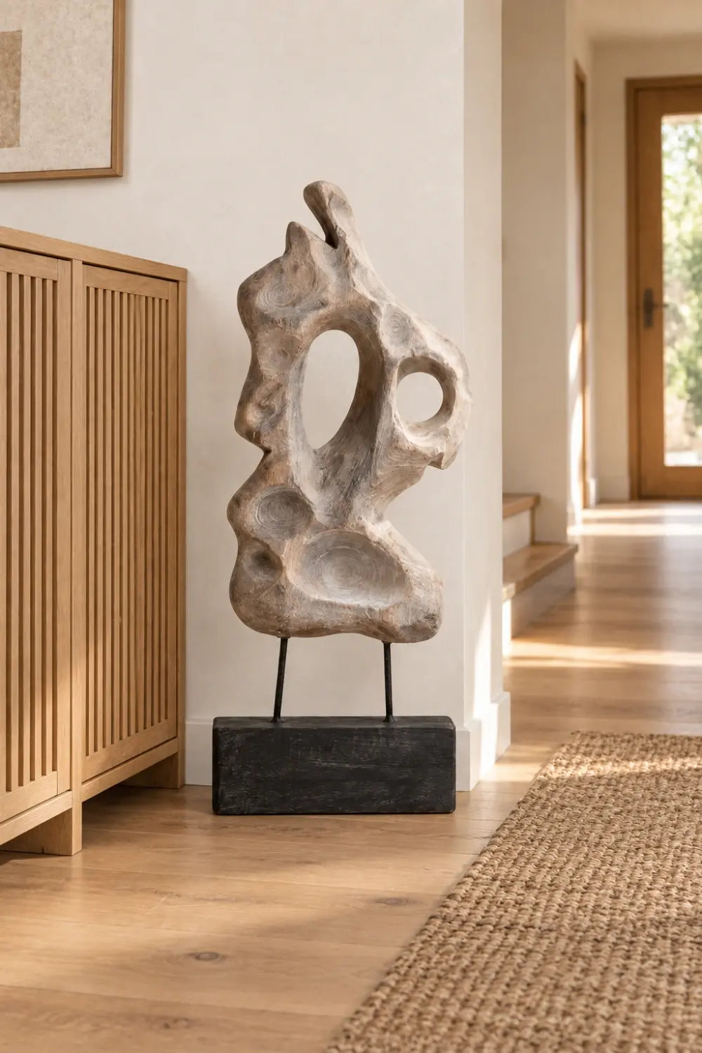 Wooden Hand Sculpture Abstract Wood Art Deco Wood Carving Sculpture