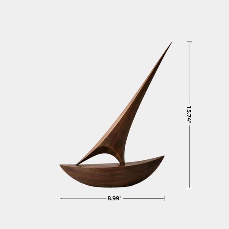 Unique Abstract Wood Sculpture Gift Idea For Art Lovers Modern Living Room Accent