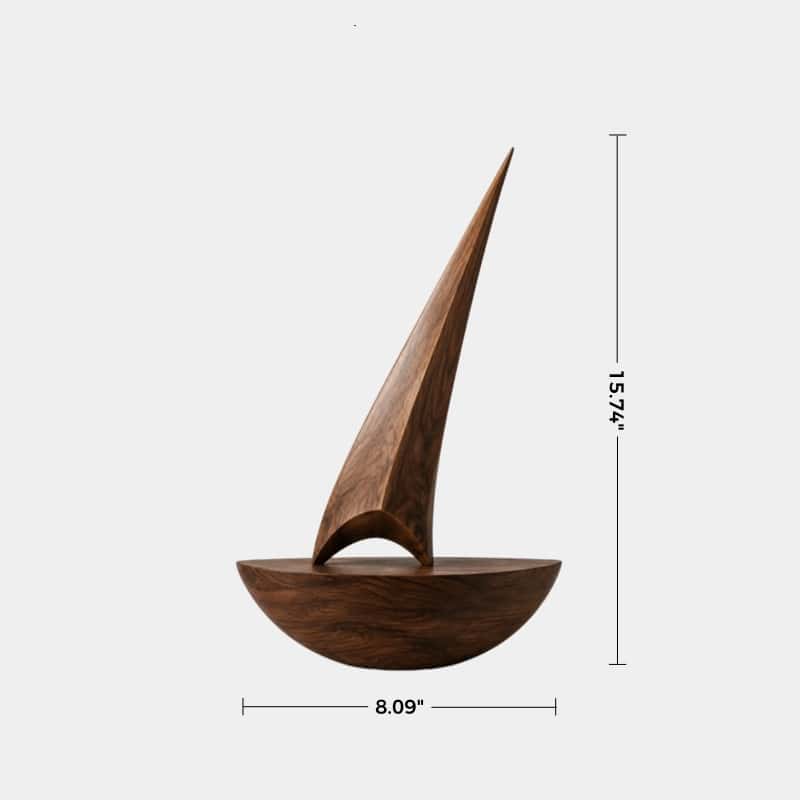 Unique Vertical Wooden Statue Sculpture Minimalist Art For Living Room