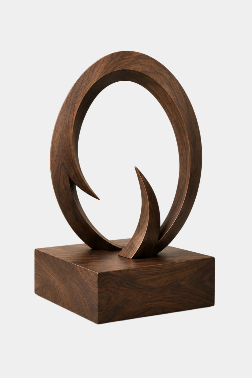 Original Hand Carved Wooden Art Sculpture Unique Abstract Design For Luxury Living Rooms