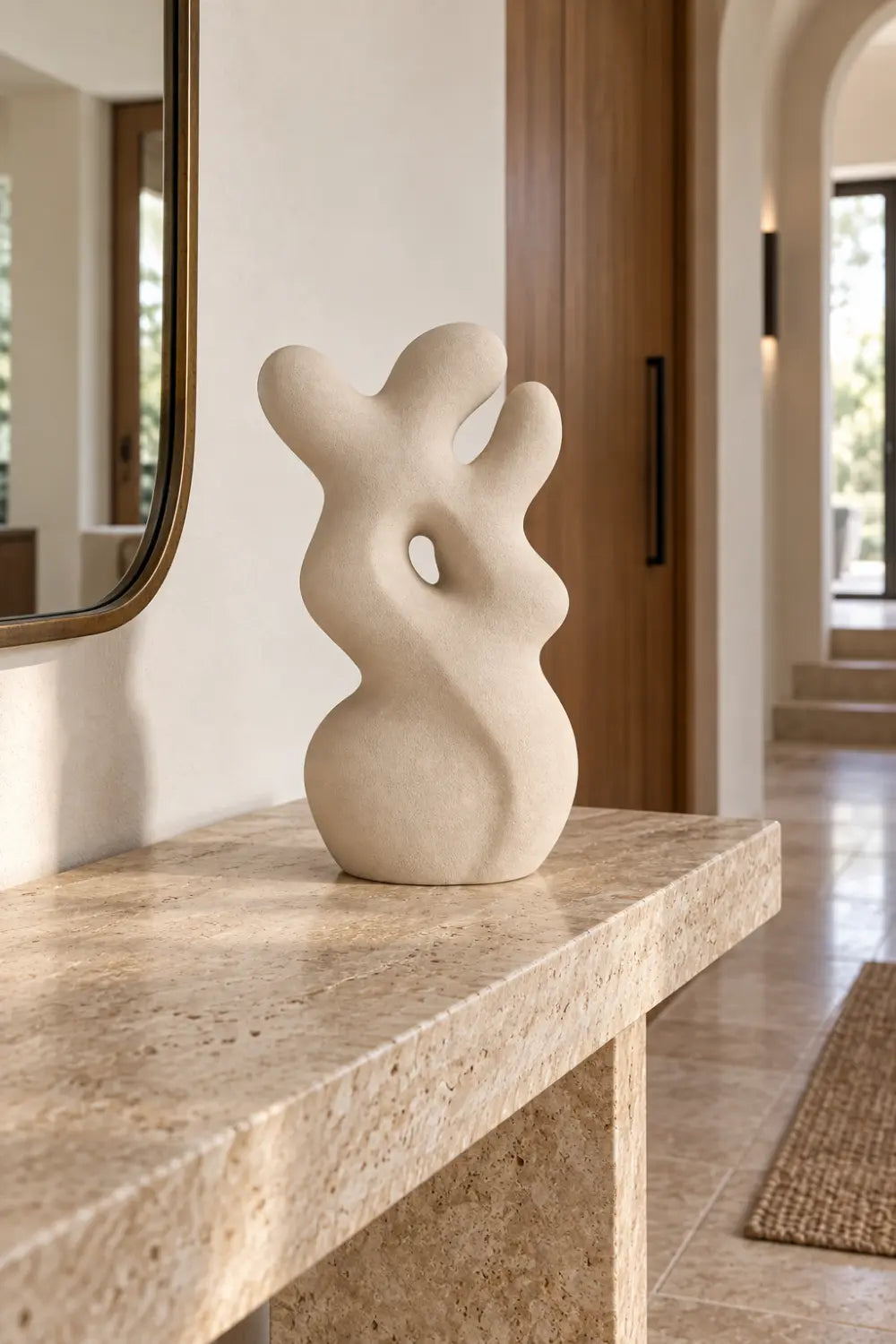 Abstract Clay Sculpture Pottery Sculpture Sculpey Clay Sculpture Housewarming Gift Minimalist Decor
