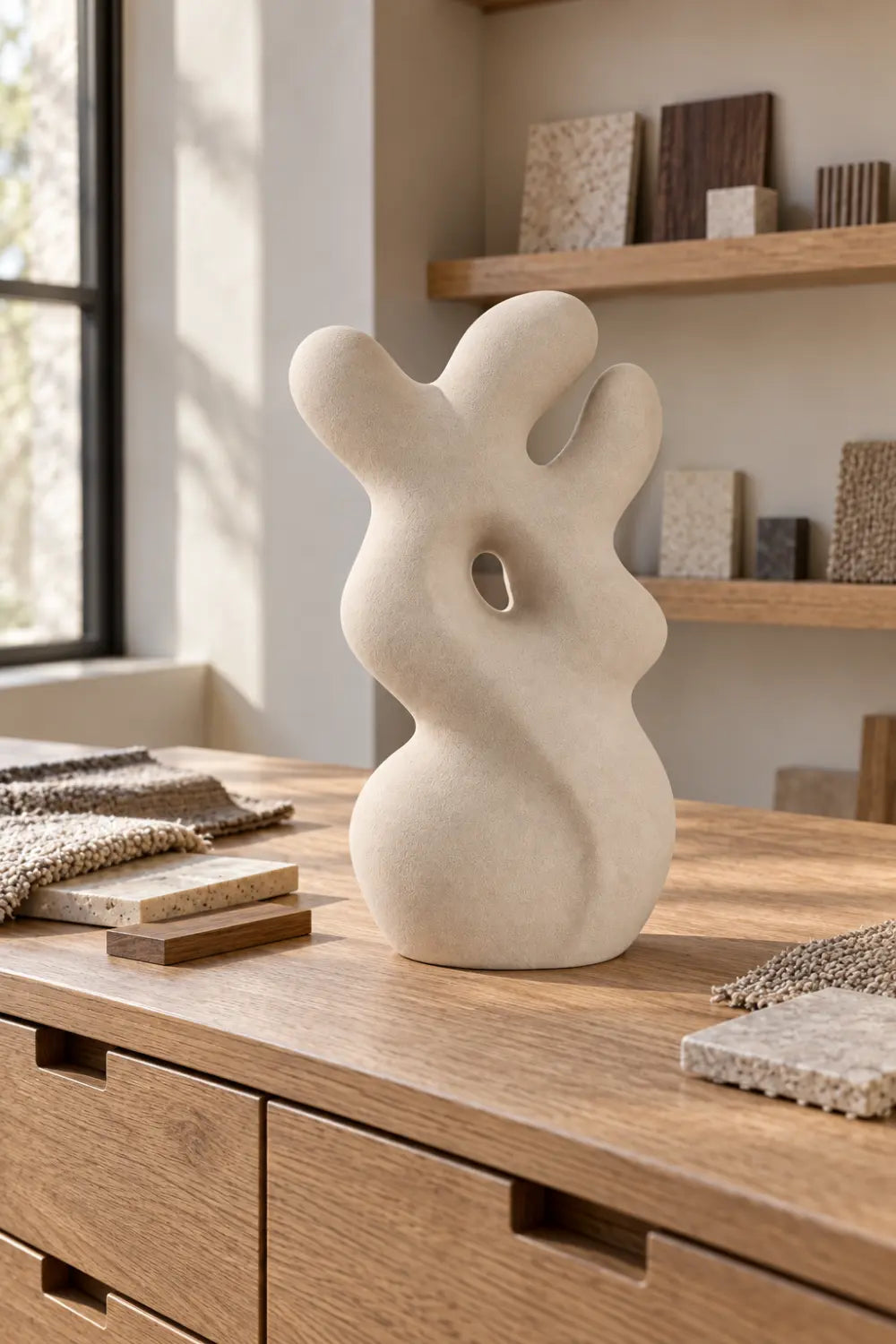 Abstract Clay Sculpture Pottery Sculpture Sculpey Clay Sculpture Housewarming Gift Minimalist Decor