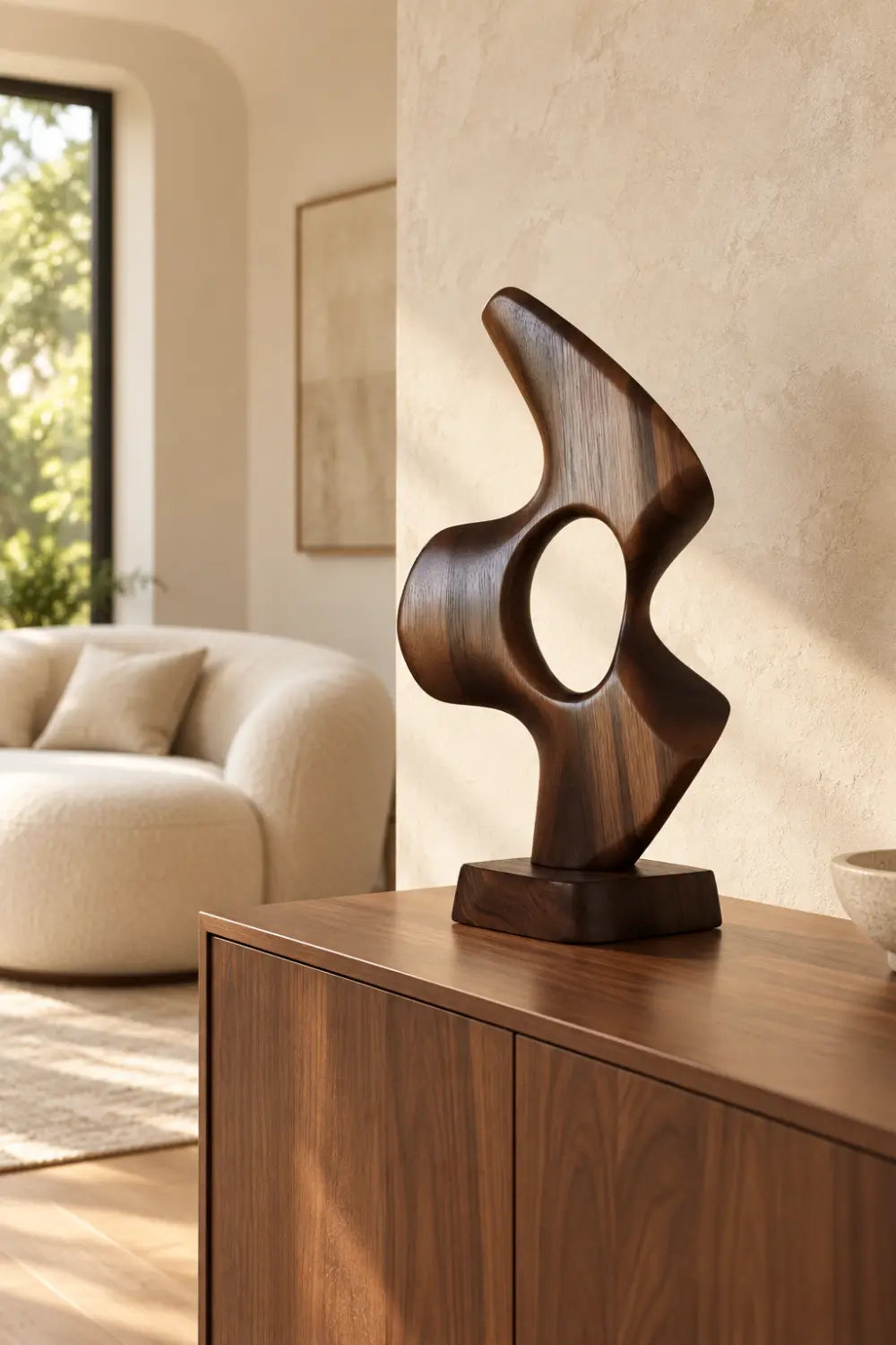 Wood Carving Sculpture With Wood Abstract Wooden Sculpture Art Ornaments