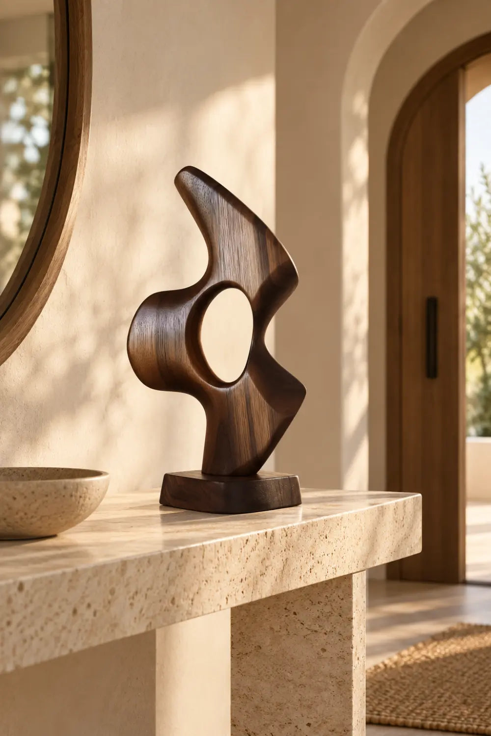 Wood Carving Sculpture With Wood Abstract Wooden Sculpture Art Ornaments