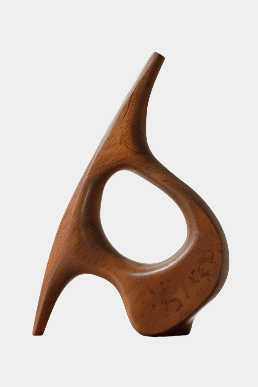 Abstract Wooden Sculpture Minimalist Decor Hand Carved Wood Statue