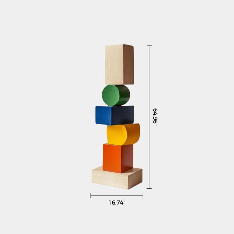 Lagre Handmade Wood Carving Sculpture Colorful Wooden Floor Sculpture