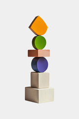 Lagre Handmade Wood Carving Sculpture Colorful Wooden Floor Sculpture