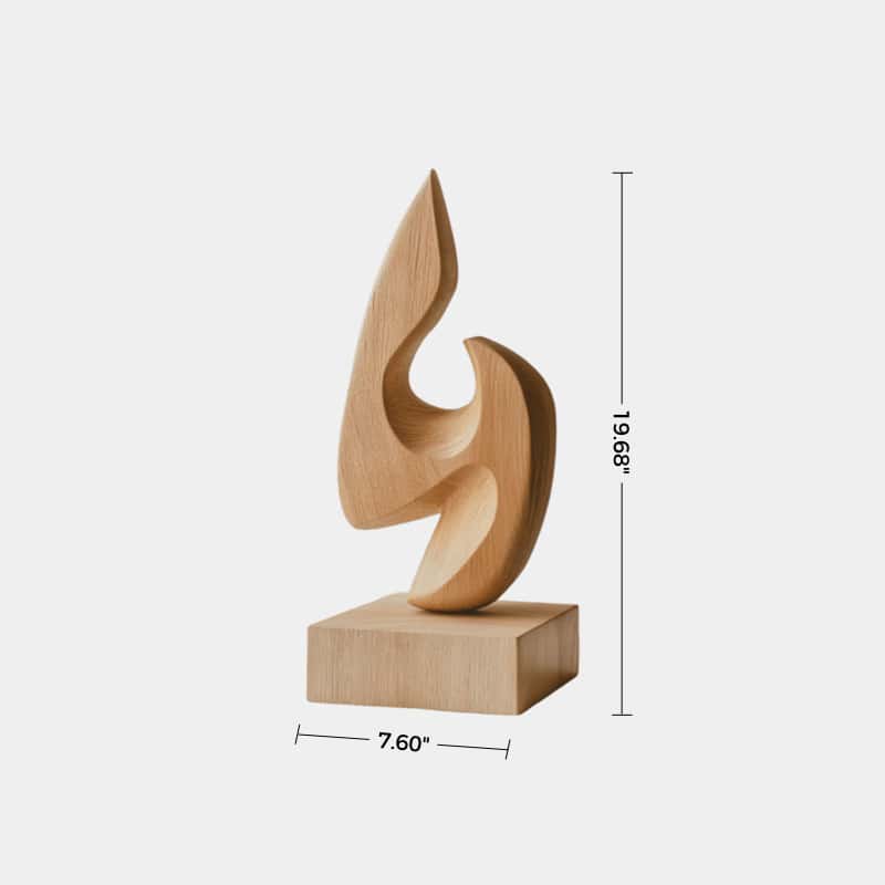 Abstract Wooden Sculpture Handcrafted Art Piece for Modern Home Decor