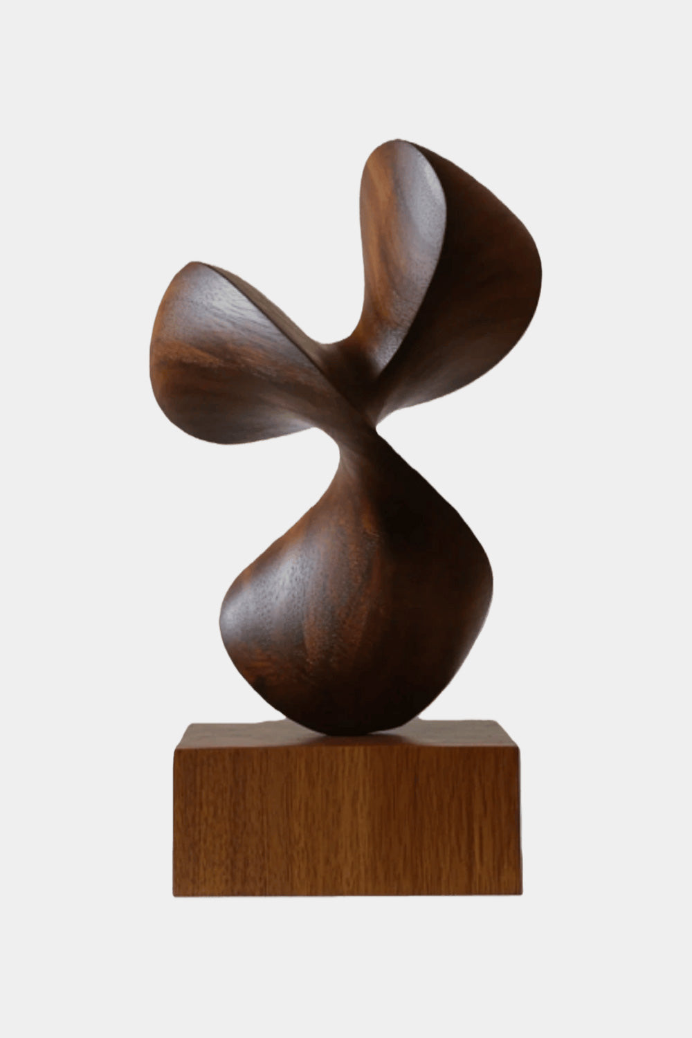 Abstract Wooden Sculpture Modern Hand Carved Minimalist Statue Art Decor