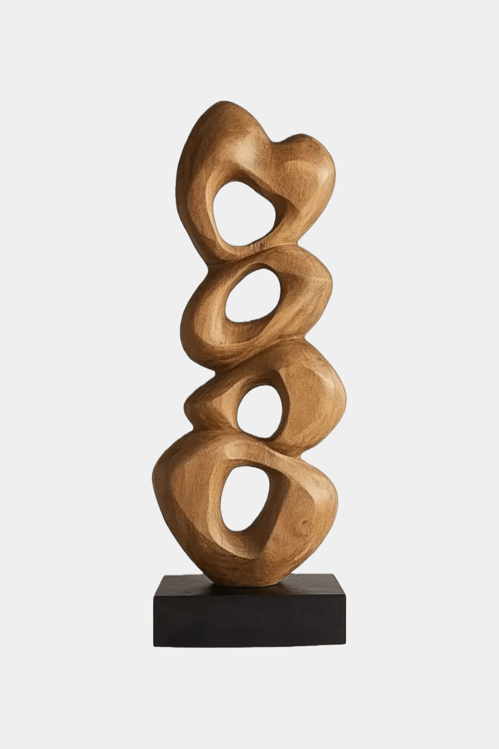 Large Wooden Floor Sculpture Hand Carved Abstract Wood Art Statement