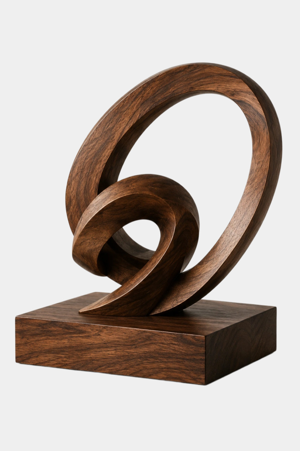 Original Hand Carved Wooden Art Sculpture With Natural Grain Finish For Home Accents