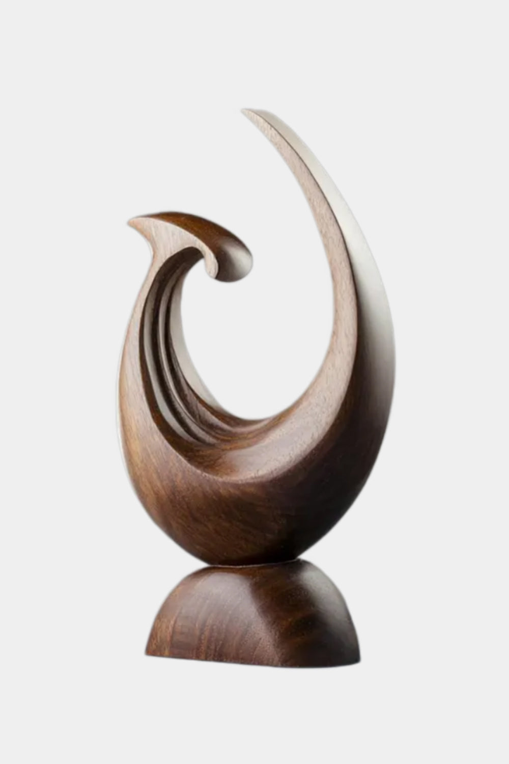Carved Wood Hook Sculpture | Ocean Wave Statue | Meaningful Art Gift