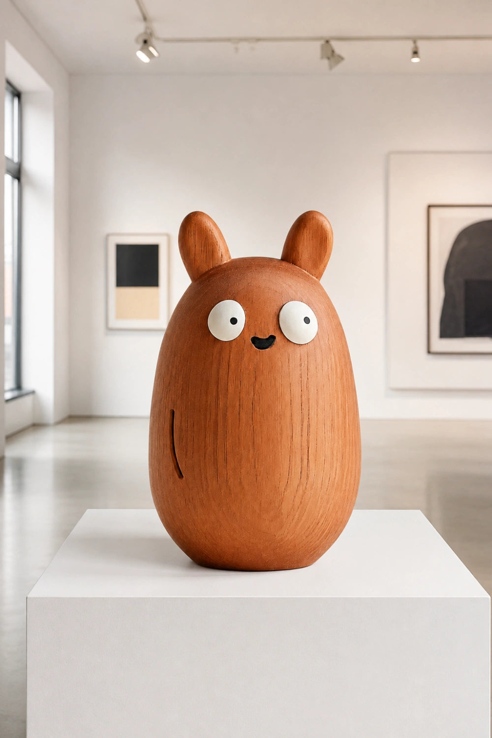 Cute Wood Creature Figurine | Nordic Animal Statue | Playful Nursery Decor
