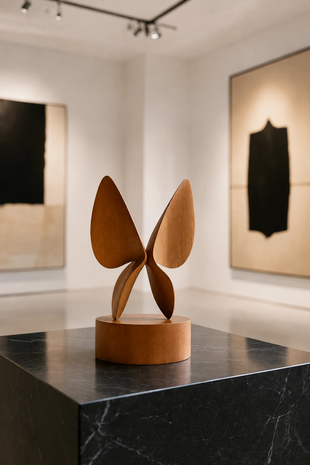 Wooden Butterfly Sculpture | Mid-Century Modern Table Accent