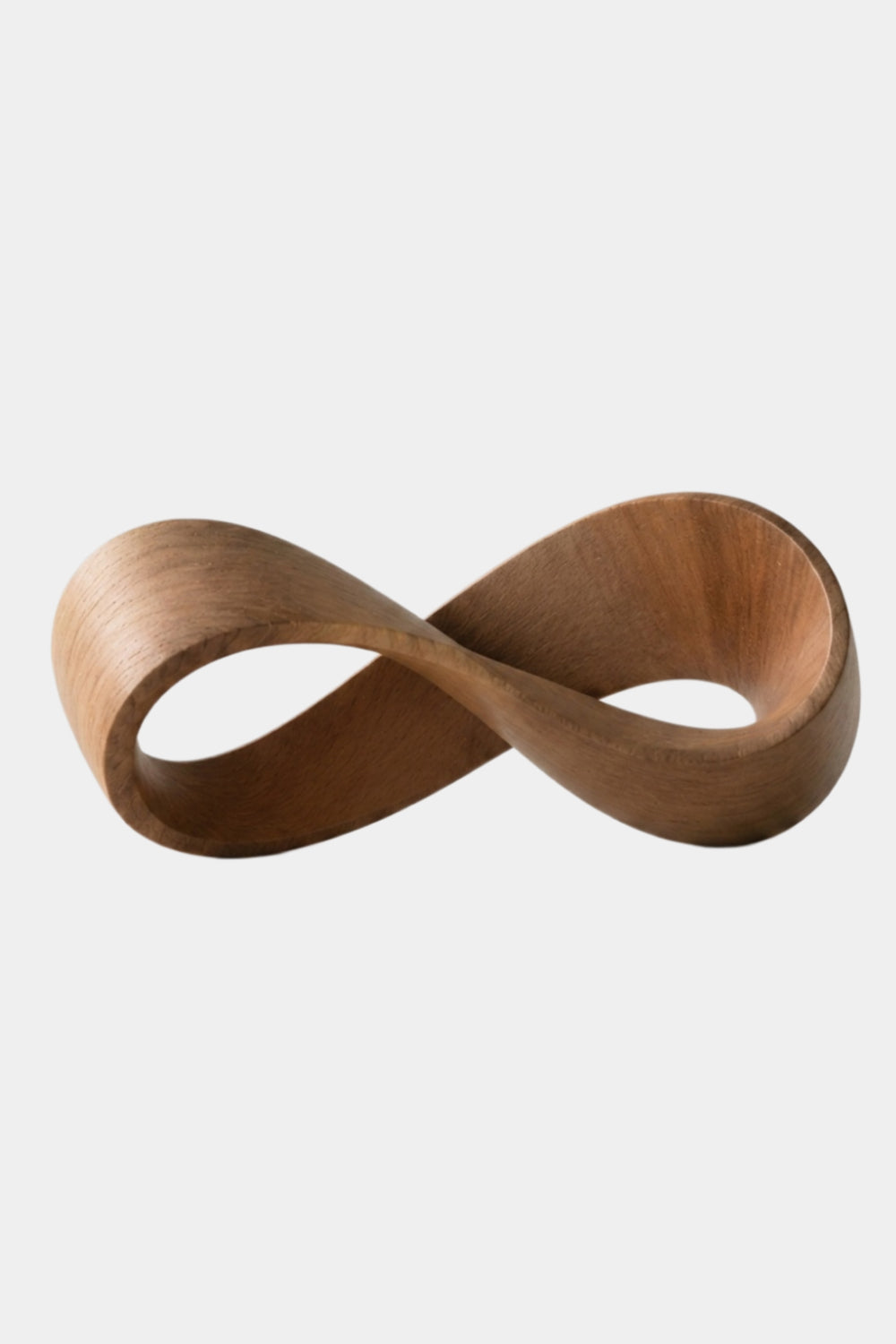 Wooden Infinity Loop Sculpture | Abstract Mobius Strip Art