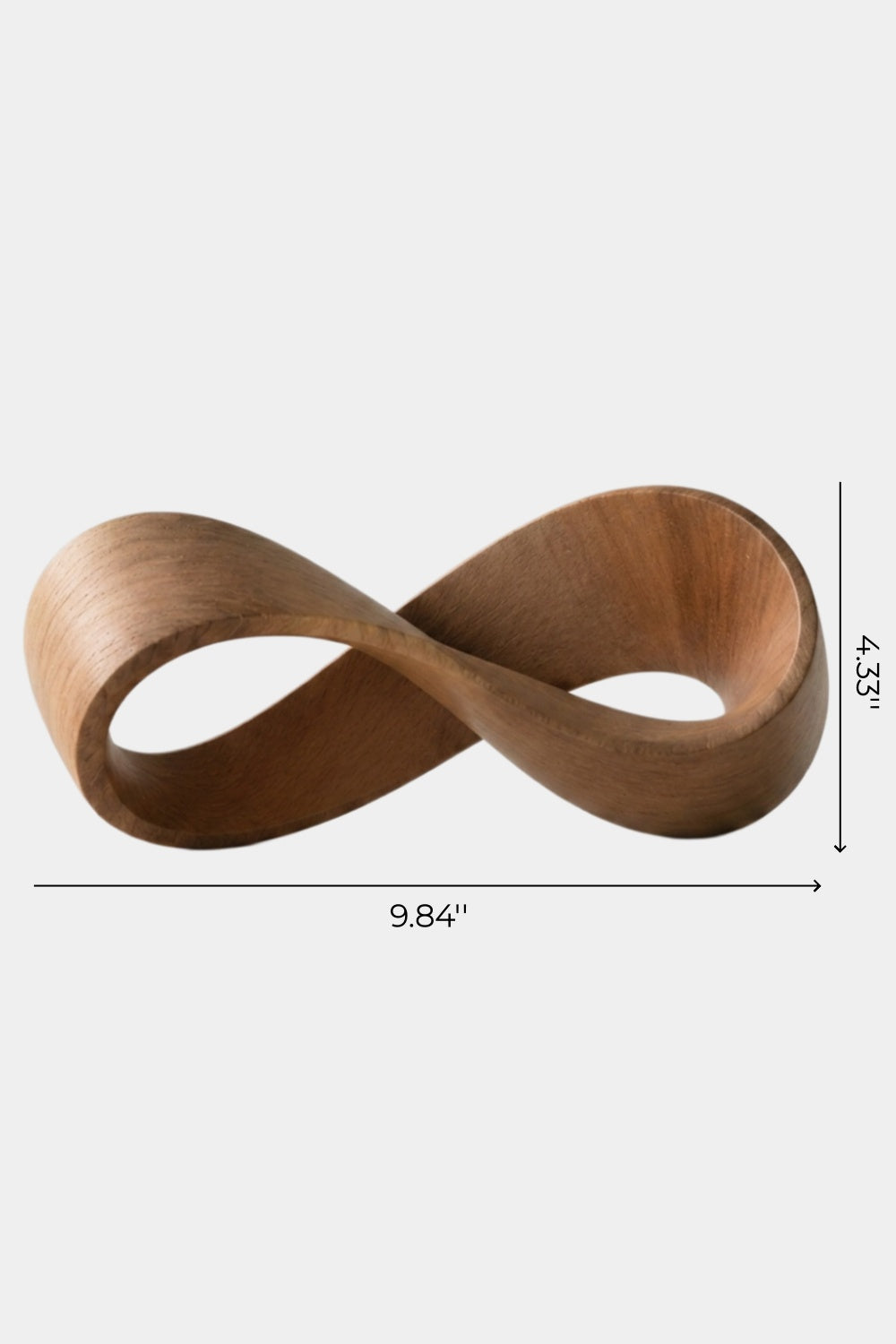 Wooden Infinity Loop Sculpture | Abstract Mobius Strip Art