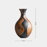 Wood Sculpture Solid Wood Vase Ornaments Hand Carving Art Ornament Wooden Carving Diy Gift Room Decor Home Decor Diy