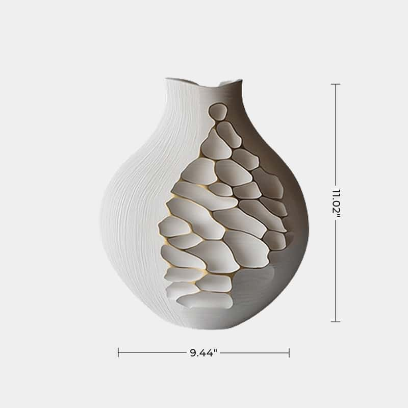 Wood Sculpture Solid Wood Vase Ornaments Hand Carving Art Ornament Wooden Carving Diy Gift Room Decor Home Decor Diy