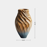 Wood Sculpture Solid Wood Vase Ornaments Hand Carving Art Ornament Wooden Carving Diy Gift Room Decor Home Decor Diy