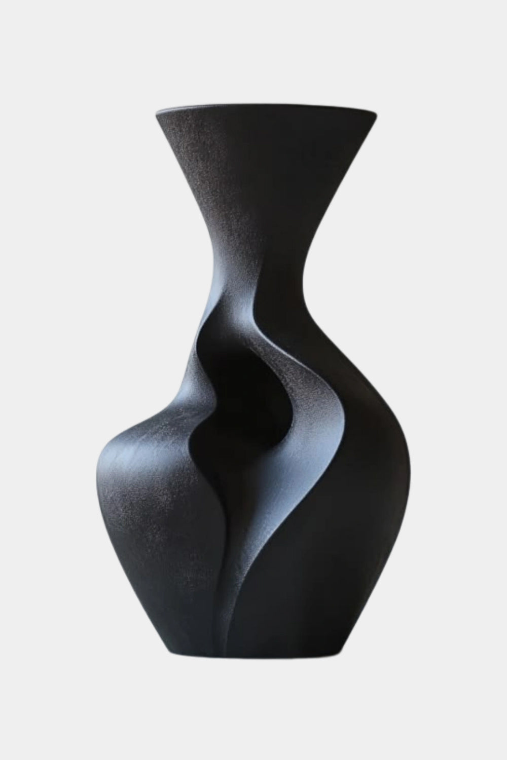 Artistic Handmade Wood Vase Asymmetrical Design Contemporary Interior Accent Decor