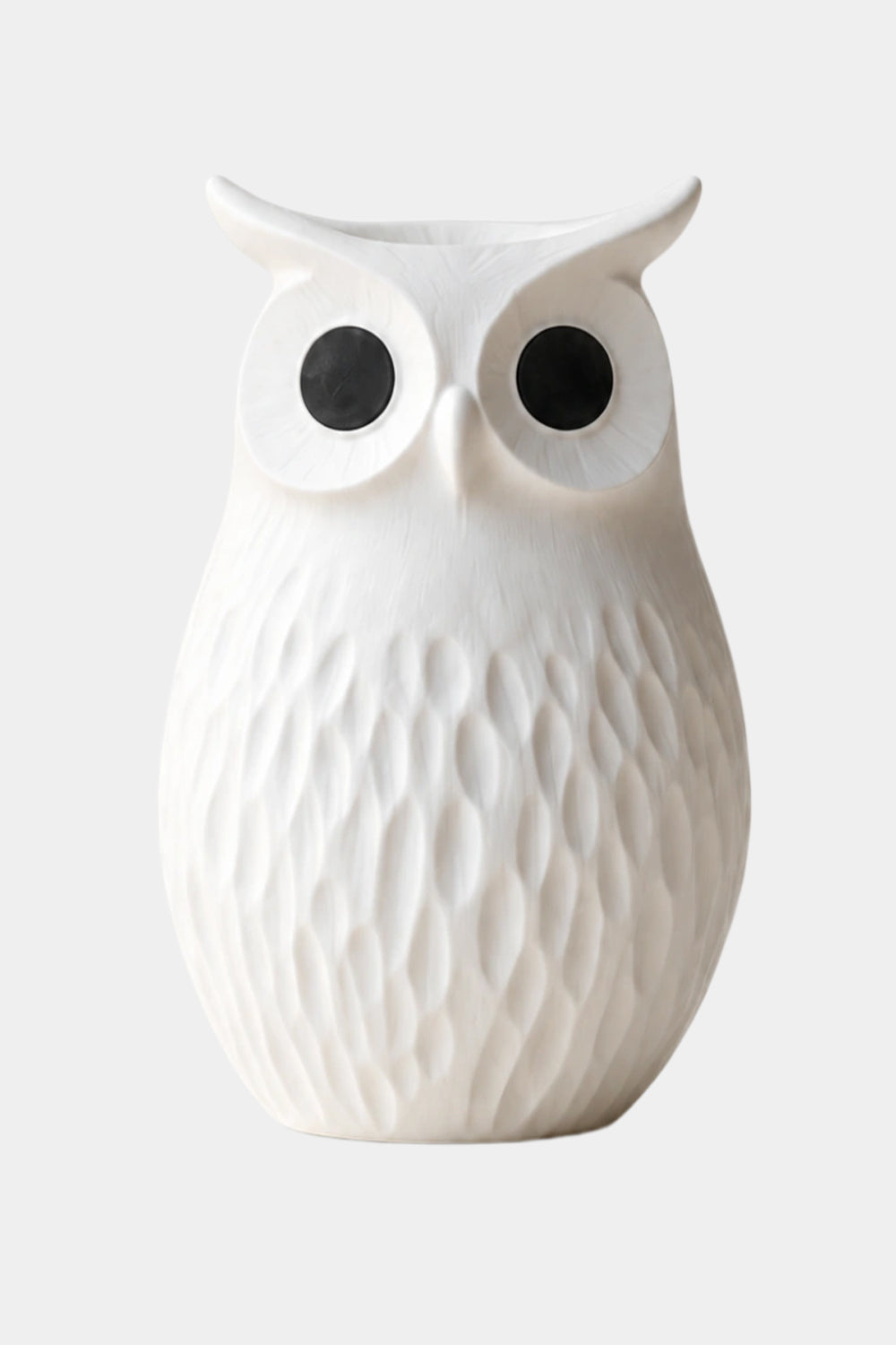 Abstract Wooden Vase Handmade Owl Shape Unique Art Piece For Living Room