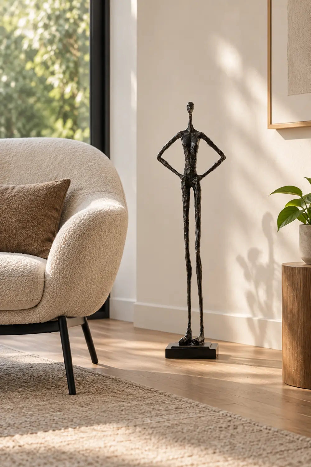 Metal Human Sculpture Metal Figurine Decor Metal Human Figure Statue Art