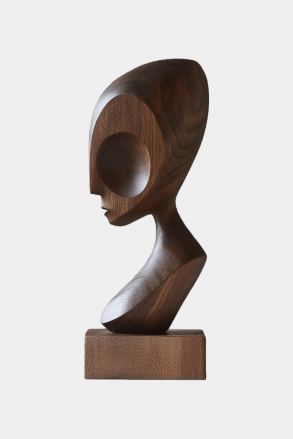 Hand Carved Wooden Human Form Abstract Modern Figurine Sculpture Art