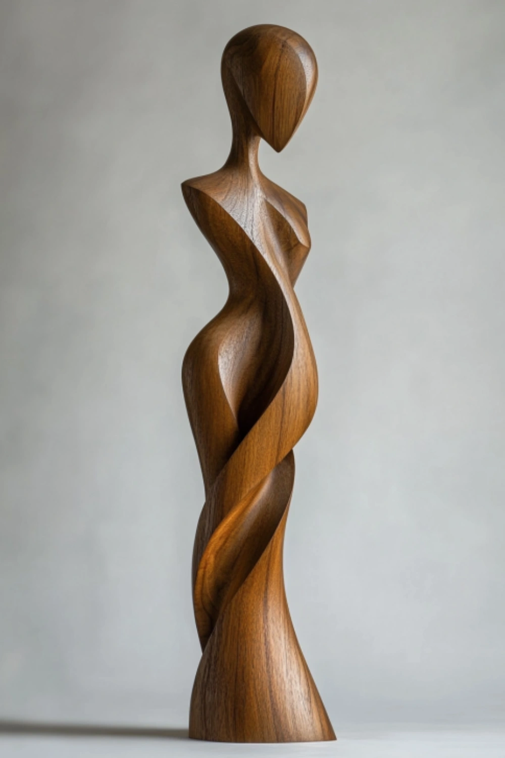 Abstract Wooden Human Figure Sculpture Hand Carved Modern Figurative Art