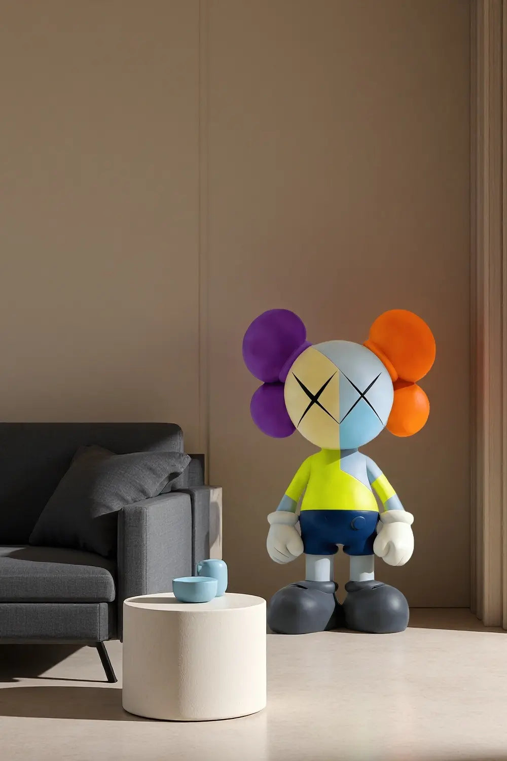 Large Floor Standing KAWS Statue Tall Colorful Pop Art Figure Artiblend