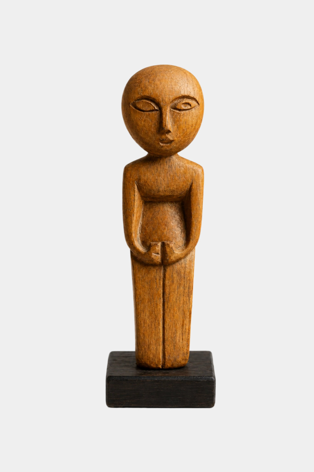 Modern Folk Art Wooden Figurine | Hand-Carved Character Sculpture