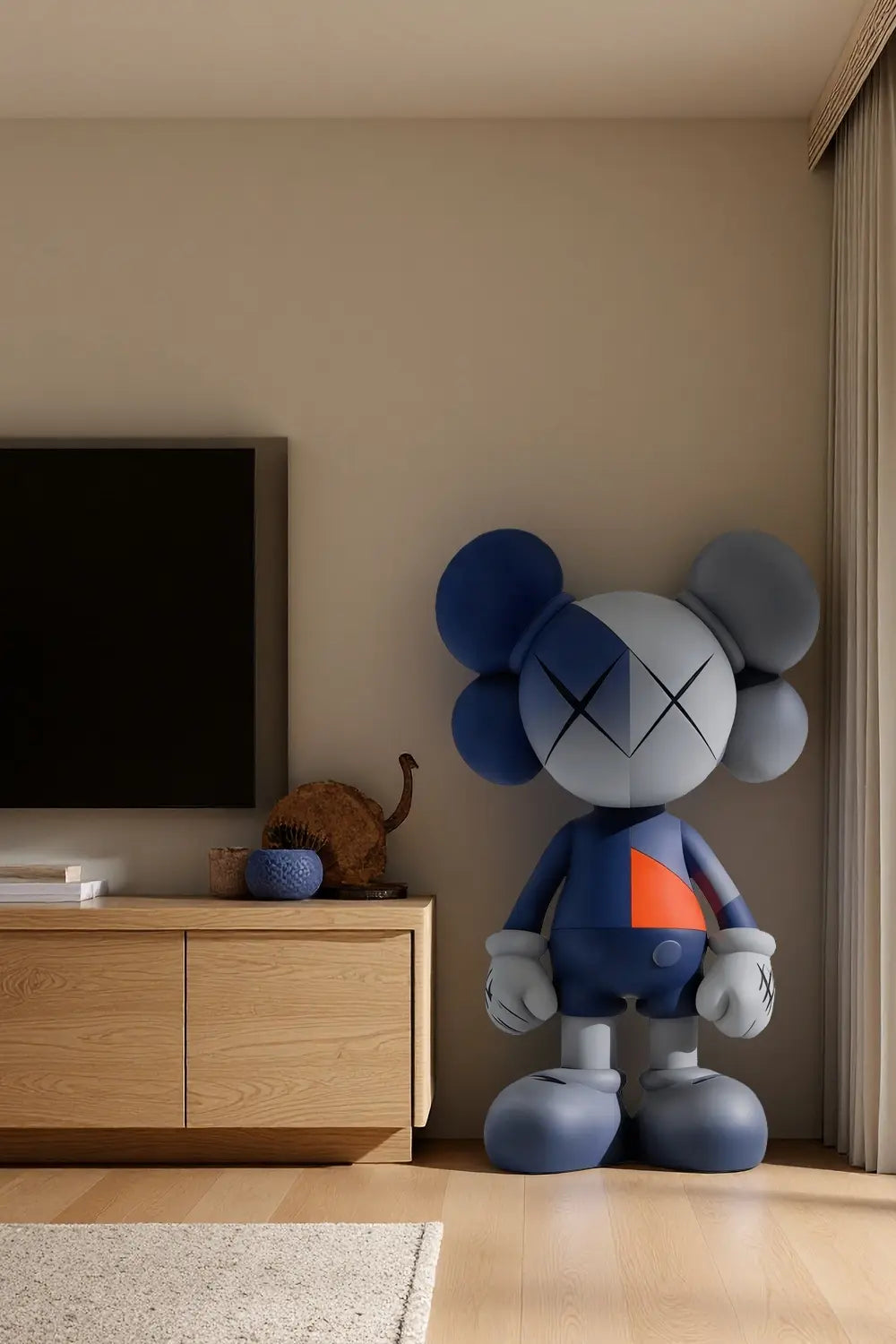 Tall Floor Standing KAWS Statue Large Iconic Pop Art Sculpture | Artiblend