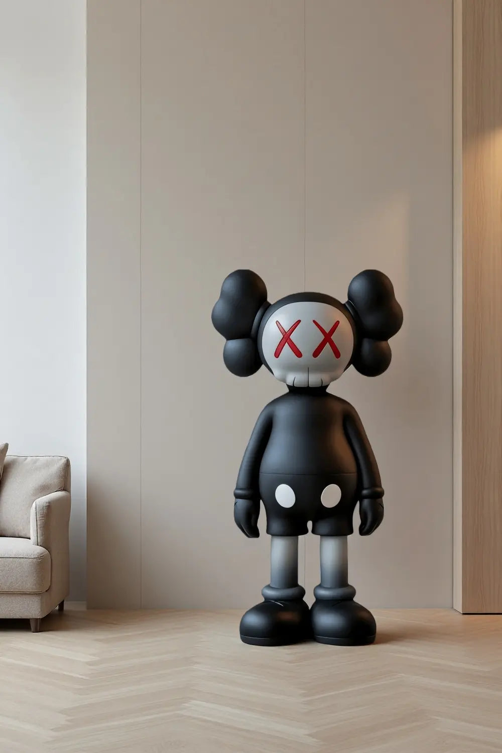 Giant KAWS Inspired Floor Statue Tall Large Sculpture Pop Art Decor | Artiblend