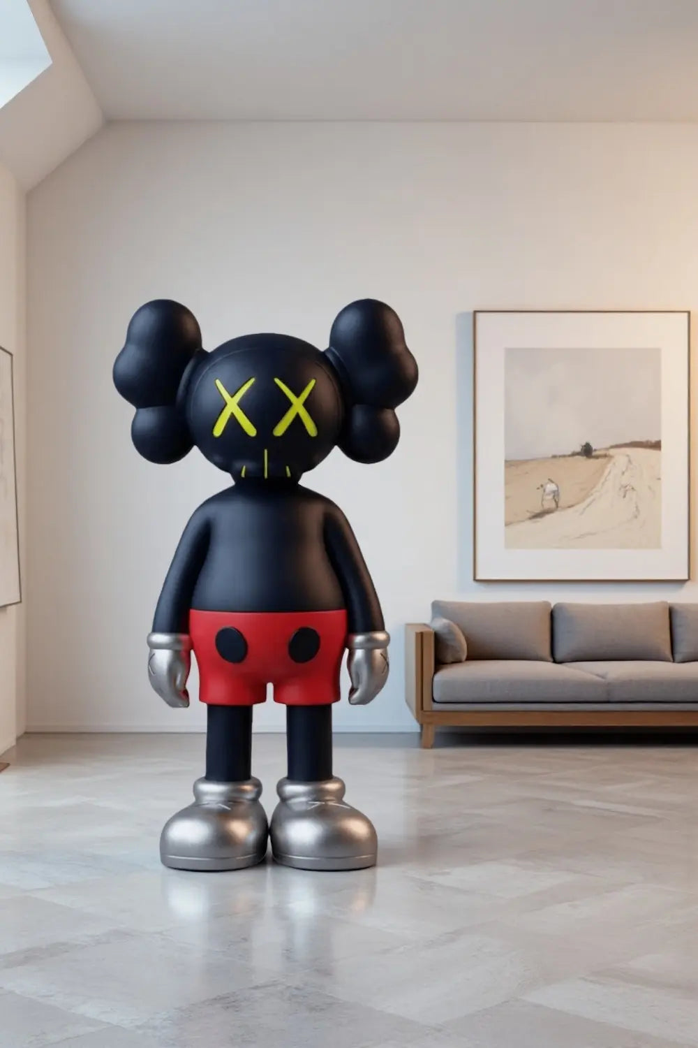 Giant KAWS Inspired Floor Statue Tall Large Sculpture Pop Art Decor | Artiblend