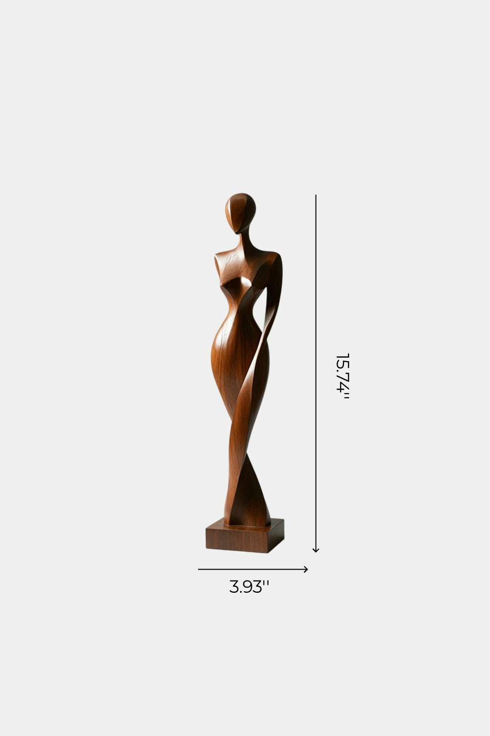 Abstract Wooden Female Statue | Modern Lady Decoration Gift