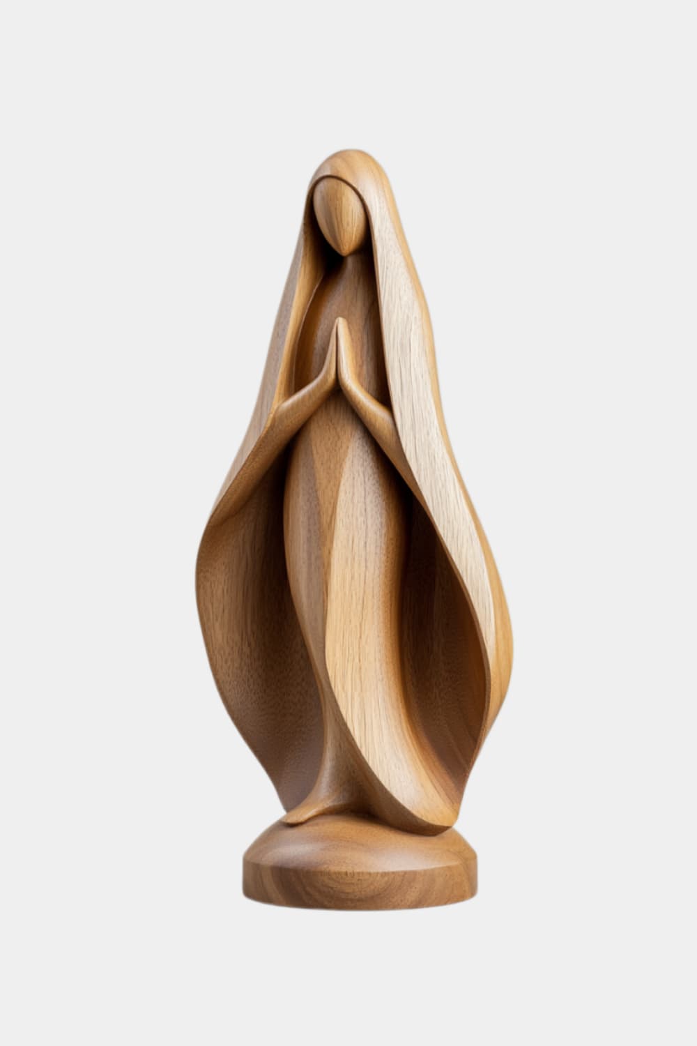 Carved Wood Praying Statue | Spiritual Home Decoration Gift