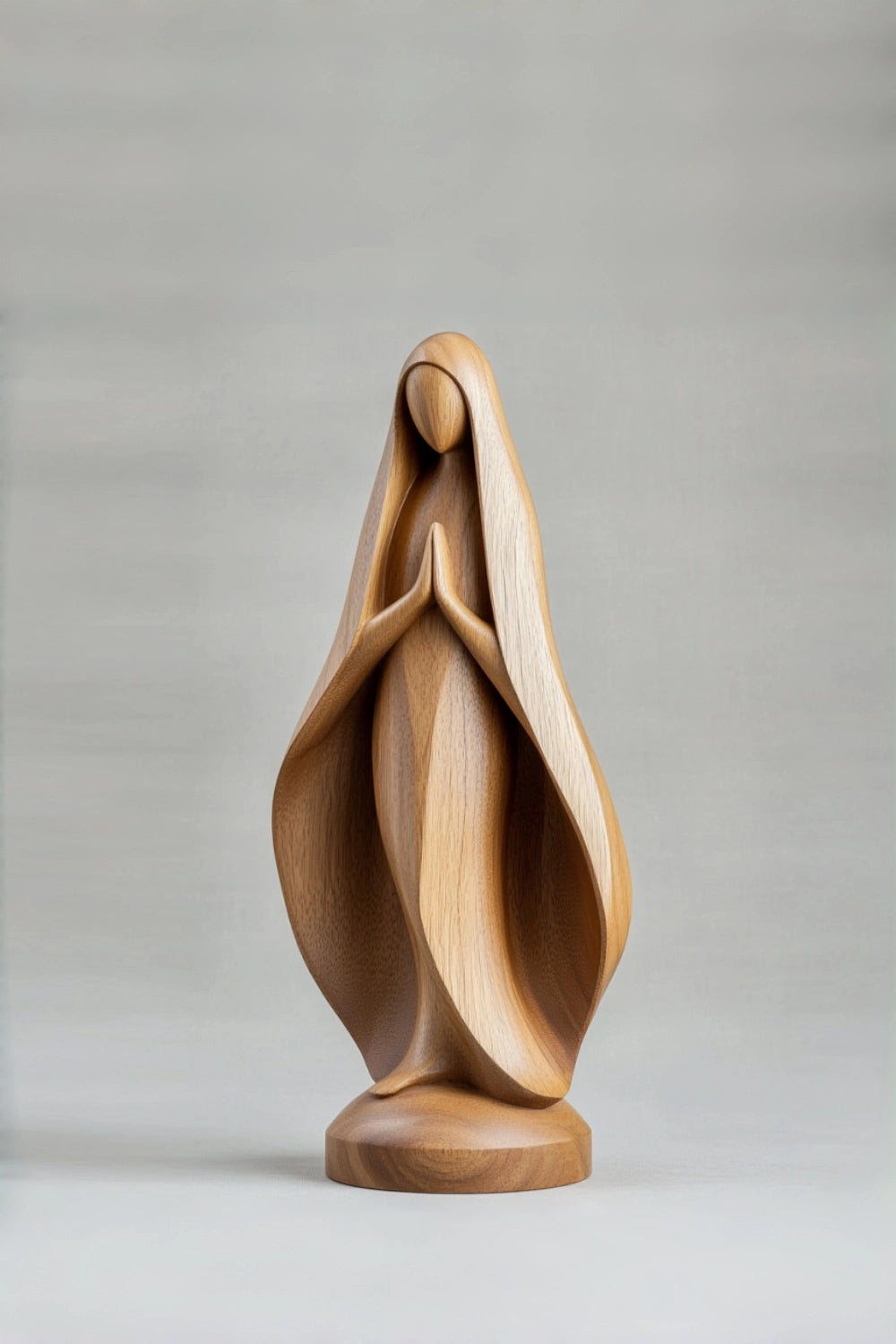 Carved Wood Praying Statue | Spiritual Home Decoration Gift